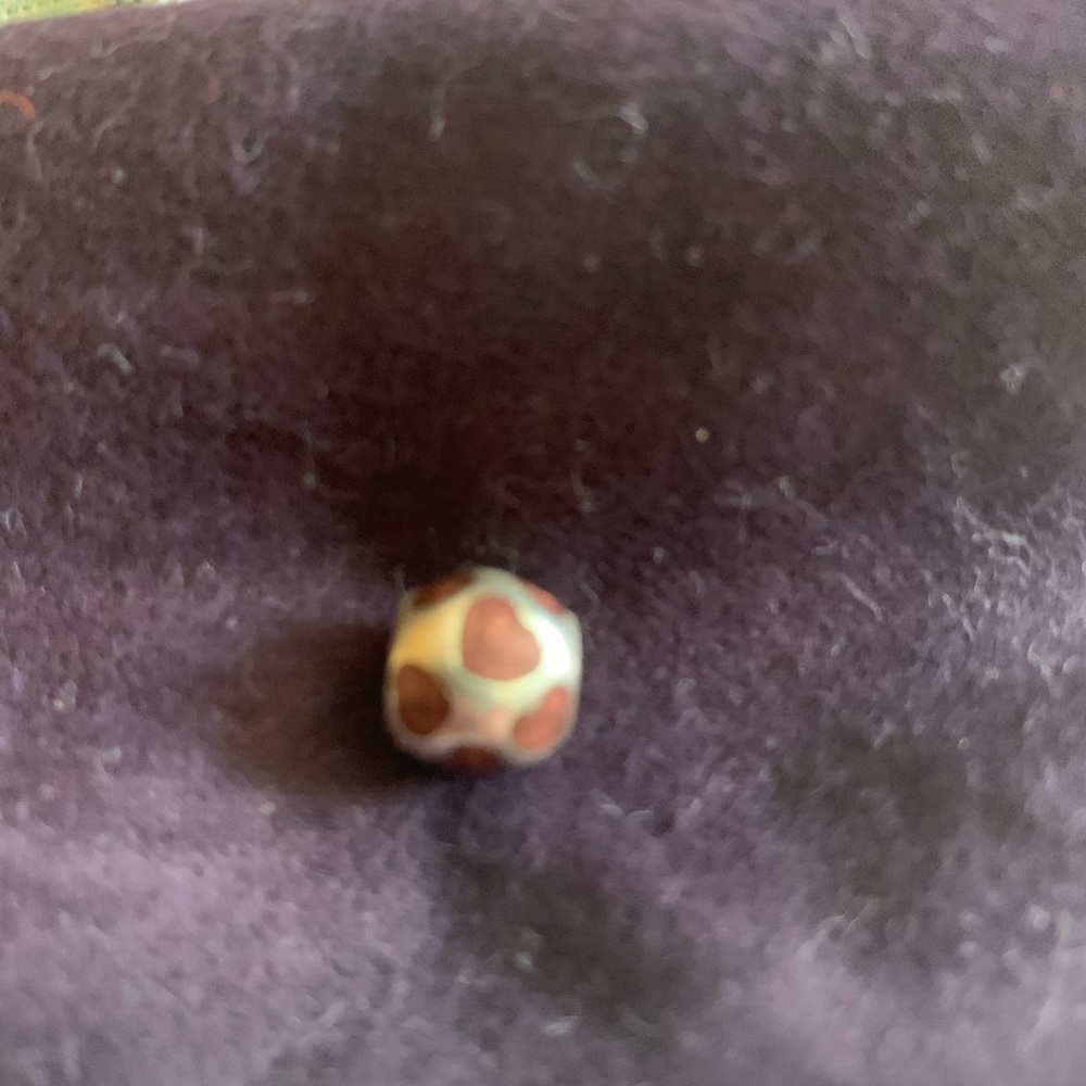 Pandora silver with pink hearts charm